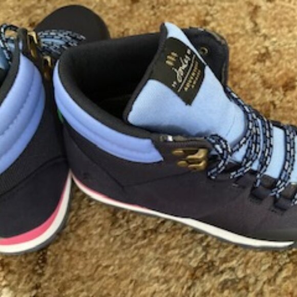 Joules Navy & Blue Color Block Chedworth Hiking Boot - Women Size 5 - Picture 3 of 4